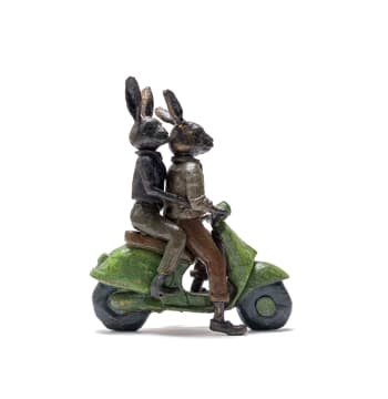 Carol Cauldwell; Rabbits on a Scooter