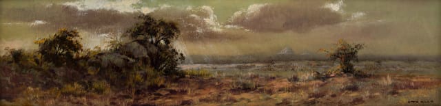 Otto Klar; Landscape with Trees