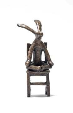 Guy du Toit; Meditating Hare on a Chair