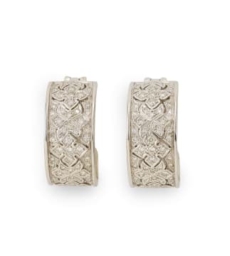 Diamond clip-on earrings