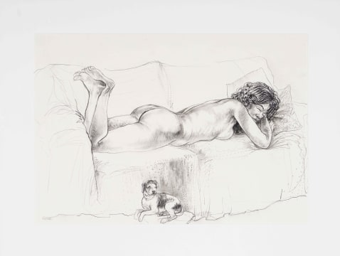 Diane Victor; Nude with Puppy