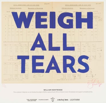 William Kentridge; Weigh All Tears