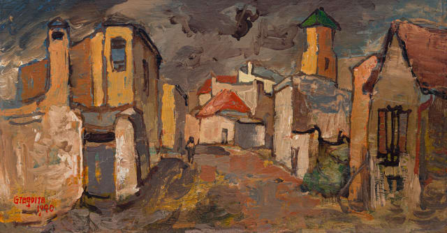 Gregoire Boonzaier; Street Scene