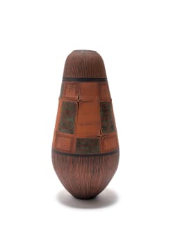Andile Dyalvane; Vessel with text and pattern decoration
