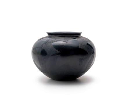 Ian Garrett; Small vessel with incised floral decoration