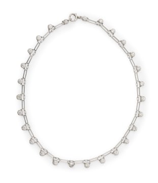 Diamond bar-link necklace