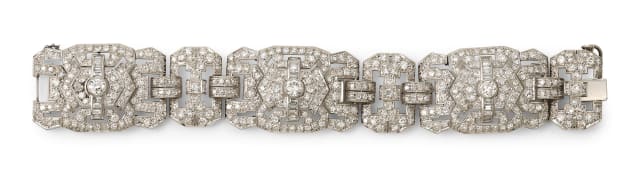 Diamond Art Deco bracelet, circa 1945