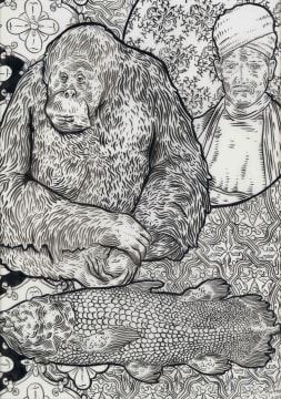 Peter Mammes; Figure with Fish and Orangutan