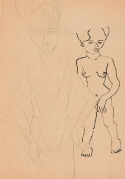 Alexis Preller; Figure Studies, sketch