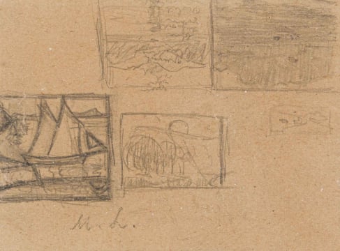 Maggie Laubser; Landscape Studies, sketch