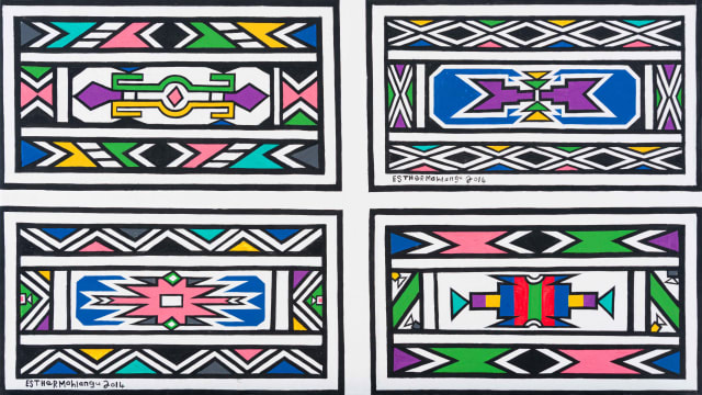 Esther Mahlangu; Untitled (Double Design)
