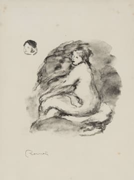 Pierre-Auguste Renoir; Étude de Femme Nue, Assise, Variante (Study of Nude Woman, Seated, Variant)