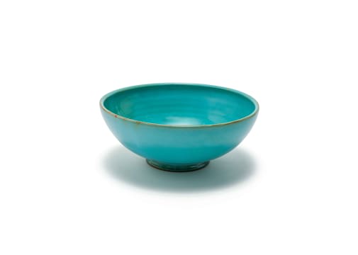 Linn Ware/Ceramic Studio; Large Turquoise Bowl