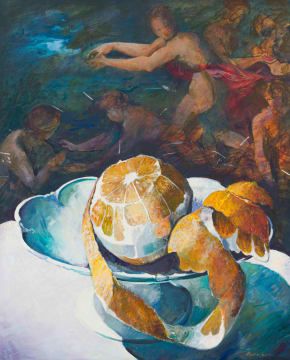 Louis van Heerden; Peeled Orange in a Dish