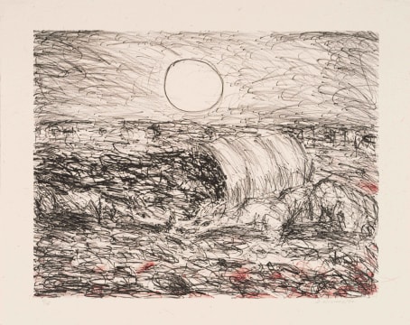 David Koloane; Untitled (Moonlit Landscape)
