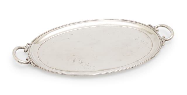 A silver tray, Hungary, 1867, standard .800