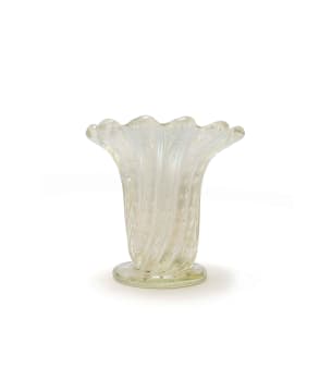 Barovier & Toso; Ridged vase with flared neck