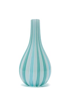 Barovier & Toso; Bulbous vase with striped decoration
