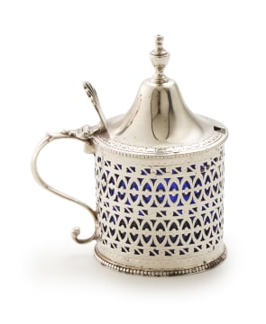 A George III silver mustard pot, Hester Bateman, London, 1782