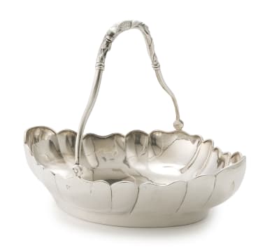A Russian silver basket, 20th century
