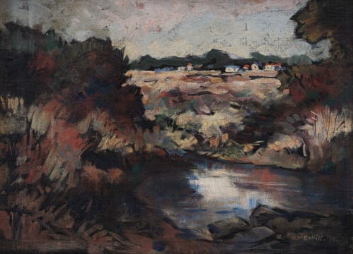Walter Battiss; Landscape with Houses
