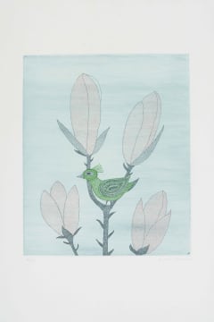 Keiko Minami; Bird on a Tree Branch