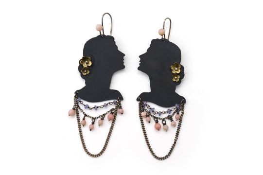 Geraldine Fenn; Geraldine Fenn 'Lady silhouettes' earrings