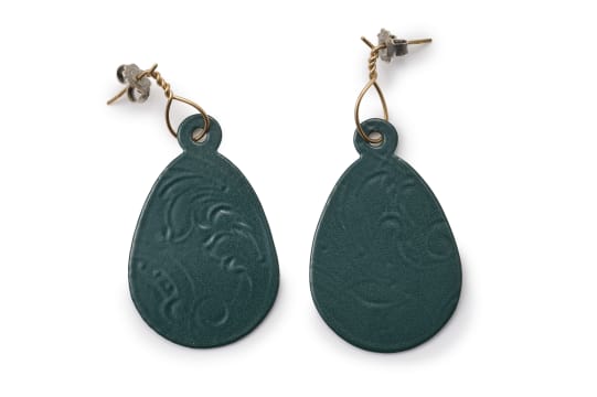 Eric Loubser; Eric Loubser powder-coated silver plate earrings