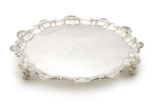 A George III silver salver, Ebenezer Coker, London, 1761