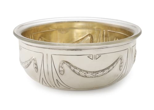 A German silver Art Nouveau bowl, Hugo Bohm, Schwabisch Gmund, 20th century