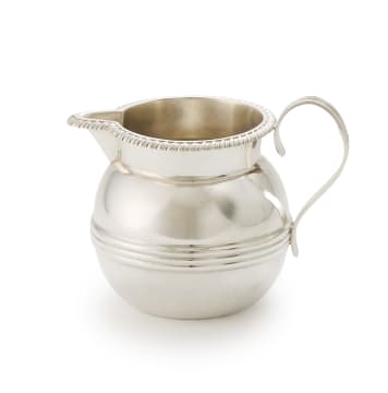 A silver milk jug, maker's marks indistinct, London