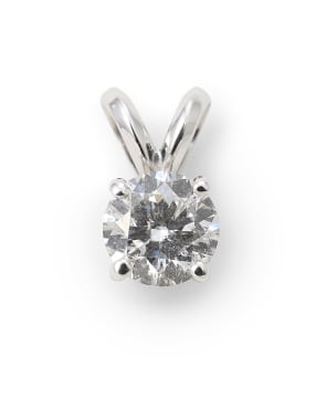 Single diamond pendant