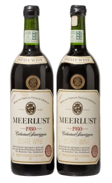 Meerlust; Cabernet Sauvignon; 1980; 2 (1 x 2); 750ml