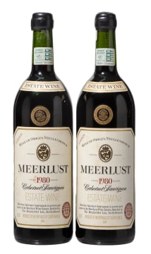 Meerlust; Cabernet Sauvignon; 1980; 2 (1 x 2); 750ml