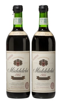 Middelvlei; Cabernet Sauvignon; 1984; 2 (1 x 2); 750ml