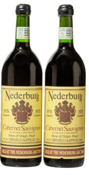 Nederburg; Cabernet Sauvignon; 1978; 2 (1 x 2); 750ml
