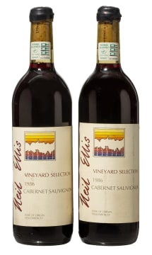 Neil Ellis Wines; Vineyard Selection Cabernet Sauvignon; 1986; 2 (1 x 2); 750ml