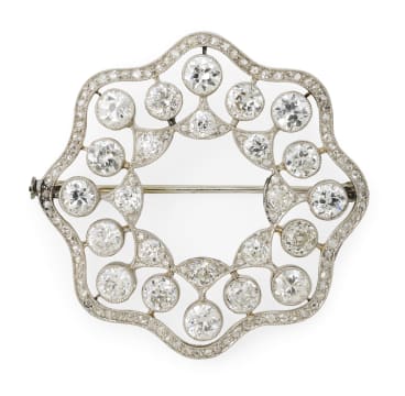 Diamond lace brooch