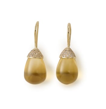 Citrine drop earrings