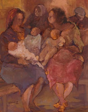 Amos Langdown; Scene with Mothers and Babies