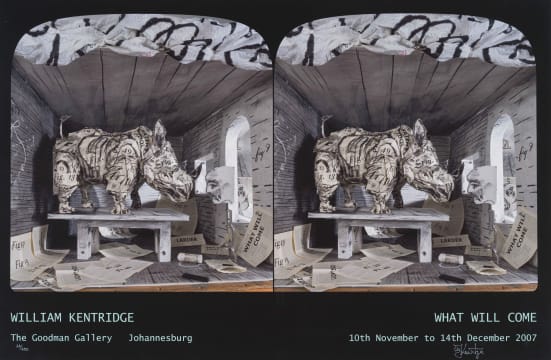 William Kentridge; What Will Come, The Goodman Gallery, poster