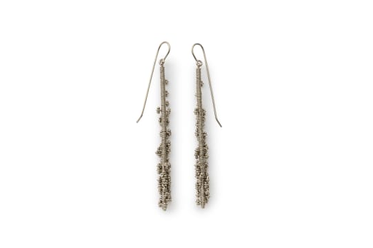 Lilly Friedlaender; Lilly Friedlaender white gold kinetic earrings