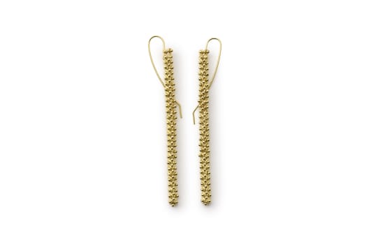 Lilly Friedlaender; Lilly Friedlaender yellow gold kinetic earrings
