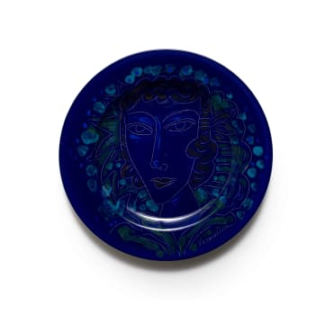 Jan Vermeiren and Chuma Maweni; Blue Portrait Plate