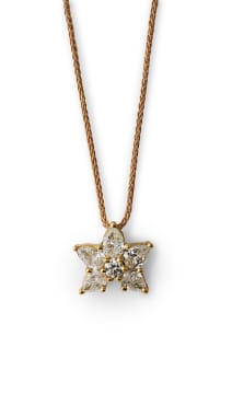 The Diamond Shoppe; Snowflake diamond necklace