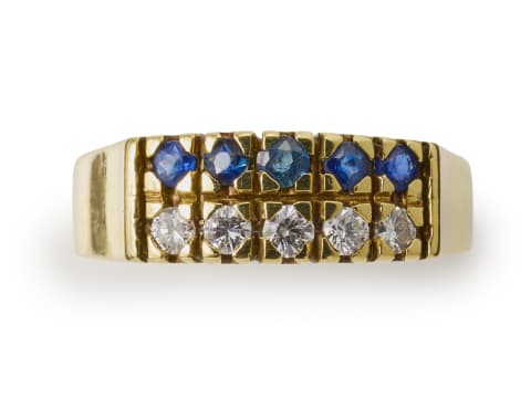 Diamond and sapphire eternity ring