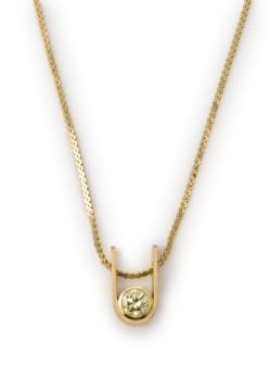 Yellow diamond pendant