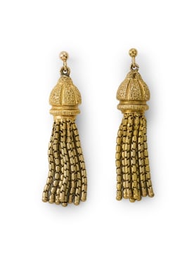 Gold tassel earrings