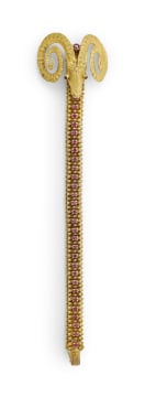 Ruby ram's head bracelet
