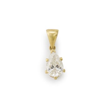 Pear-shaped diamond pendant